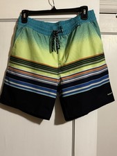 Hurley Swim Trunks board shorts Men's size small green Blue Navy Pristine