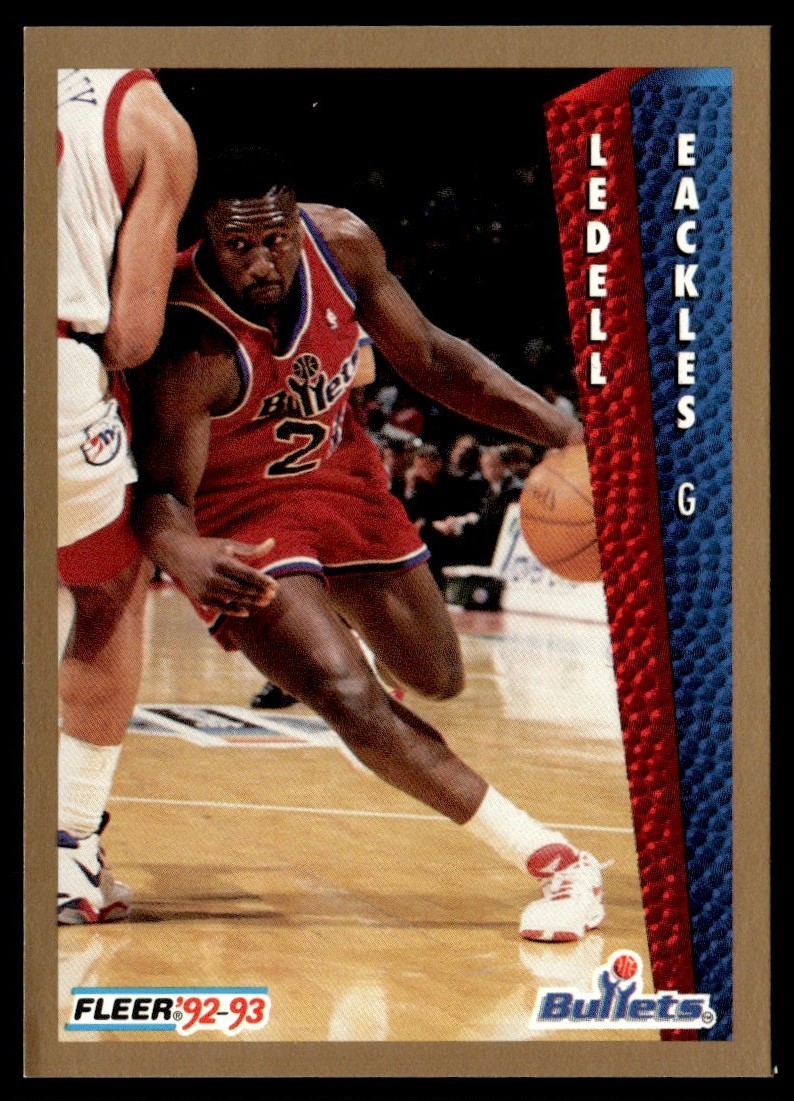 1992-93 Fleer Ledell Eackles Washington Bullets #230