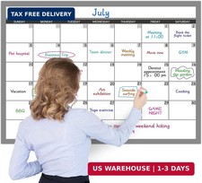 Large Dry Erase Calendar Wall Whiteboard 40x28 Monthly Erasable Board