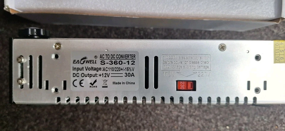 30 AMP Ac-Dc Converter. 240 V Input, 12V Output, Variable - Image 2 of 4