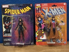 Marvel Legends Bundle - Jessica Drew SpiderWoman & Uncanny X - Men Gambit RETRO