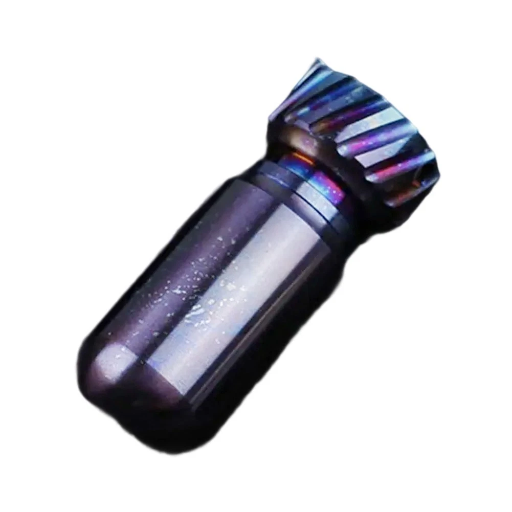 Keyring Attached Pure Titanium Pill Holder Ideal for Outdoor Activities