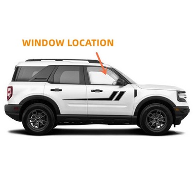 Fits 21-25 Ford Bronco Sport Passenger Right Side Front Door Window Glass Temp.