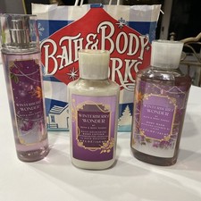 NEW Bath  Body Works FULL SIZE WINTERBERRY WONDER Mist BODY Lotion BODY Wash
