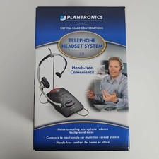 Plantronics S11 Telephone Headset Silver Black Headband Never Used.