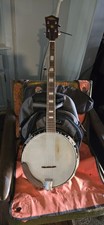 Vintage Alex 5 String Banjo Gold Star, n Eagle on Back Closed Back Amazing Cond