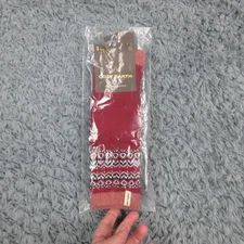 Cozy Earth Socks Womens M/L Garnet Fair Isle Plush Lounge Bamboo Viscose NWT