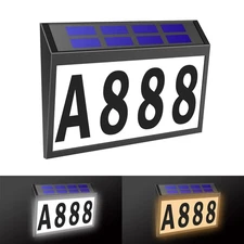 Solar House Numbers Light, T-SUNUS Lighted House Numbers Sign Plaque Address ...
