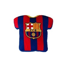 FC Barcelona T-Shirt Shaped Filled Cushion Club Crest Football Children Adults