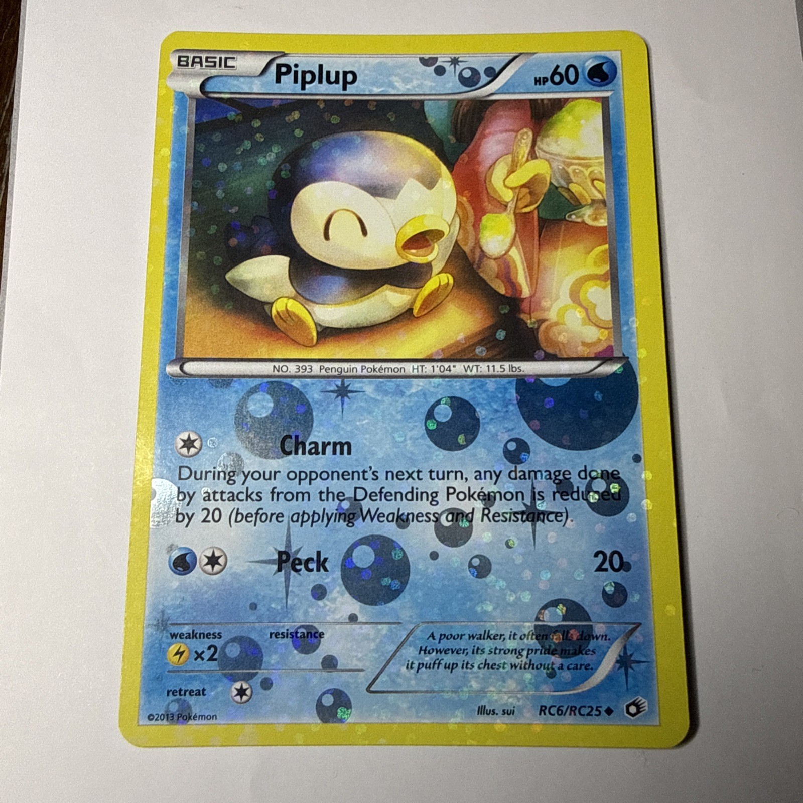 Piplup RC6/RC25 Pokemon Legendary Treasures Radiant Collection LP