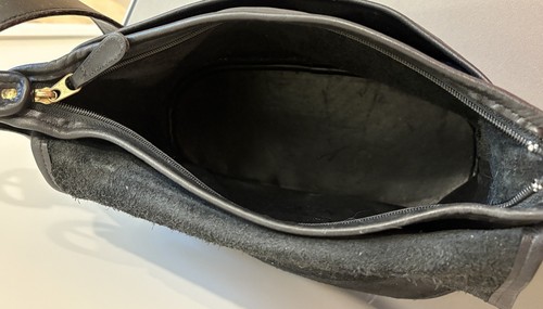 Coach Fletcher 4150 Black Soft Leather Flap Shoulder Crossbody Bag Brass Vintage - Picture 12 of 18