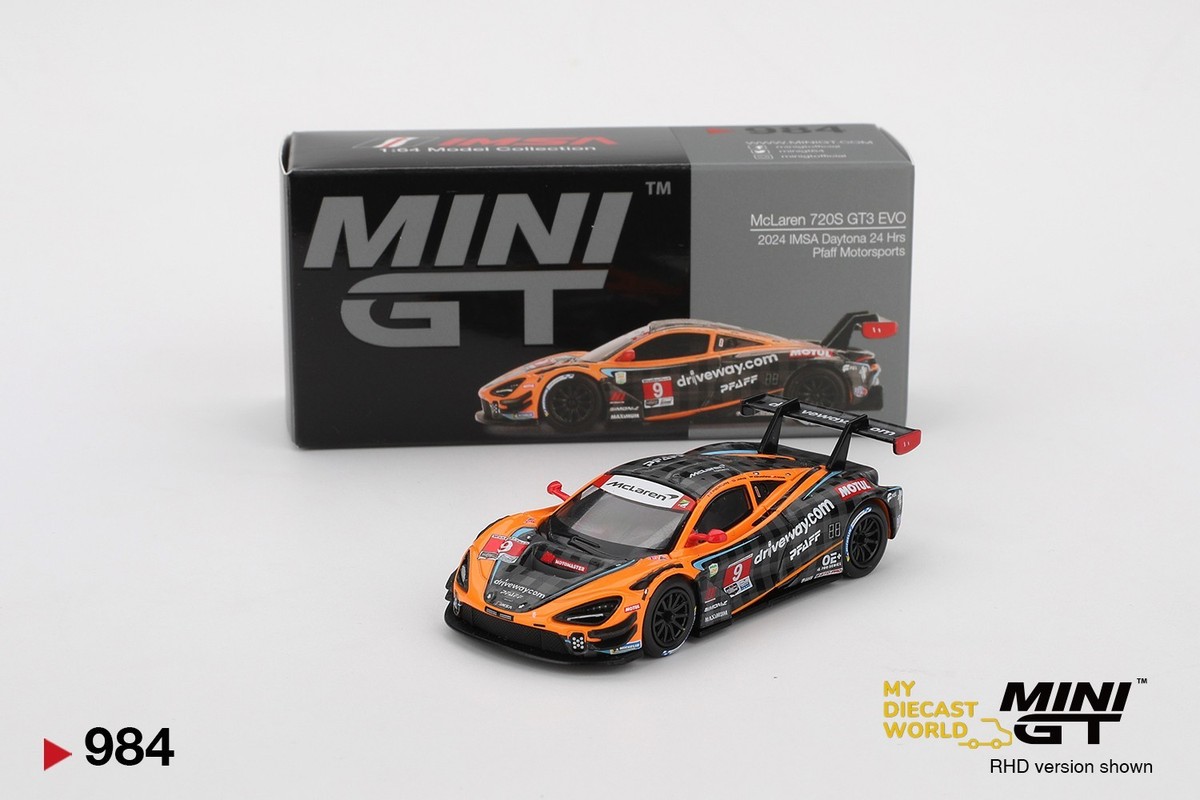1/64 Mini GT #984 McLaren 720S GT3 Evo Pfaff Motorsports IMSA