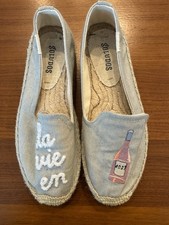 Anthropologie x Soludos La Vie En Rose Smoking Slipper Espadrilles Flats Sz 5.5