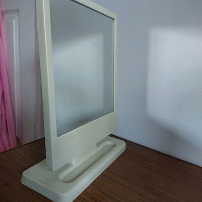 Vintage Roedens Kunststoff Schminktisch Spiegel 70er 80er Space Age Creme Retro Bad
