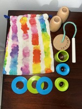 Lovevery Threadable Bead Kit with Drawstring Bag Montessori Incomplete Set Beads