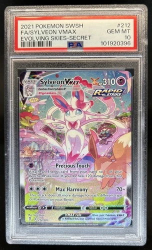 2021 Pokemon SWSH Evolving Skies Sylveon VMAX #212/203 PSA 10 GEM MINT