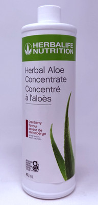 Herbal Aloe Concentrate CRANBERRY, 16 fl oz 473 mL Canadian Label EXP: 7/2027