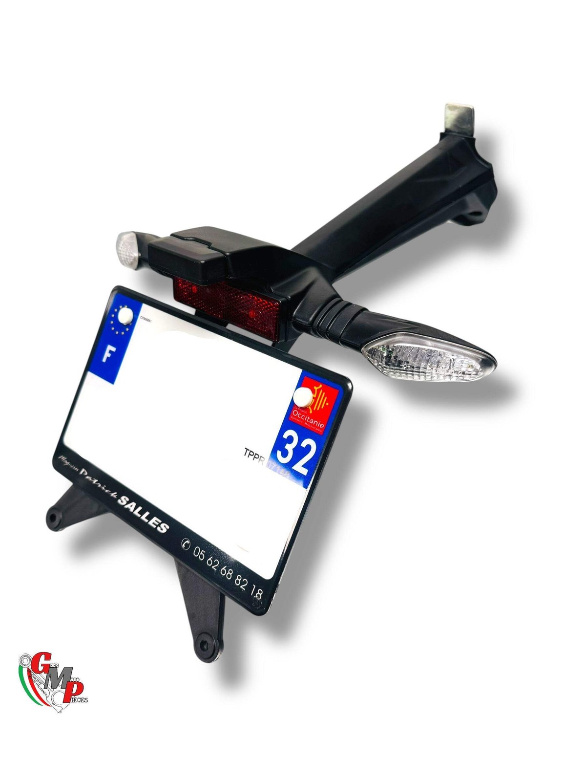 Support de Plaque Ducati Complet avec Éclairage LED Homologué en Aluminium Noir