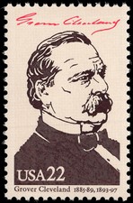 US Scott # 2218d, Grover Cleveland : Presidents, Ameriplex, 1986 22¢ Stamp, MNH