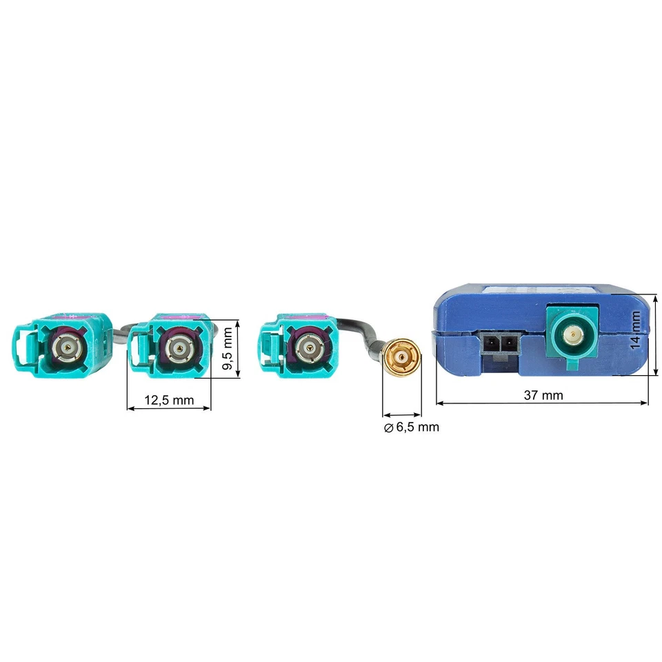 Fakra SMB Auto Radio DAB + FM Antenas Splitter Amplificador para Ant pasivo a... - Imagen 4 de 4