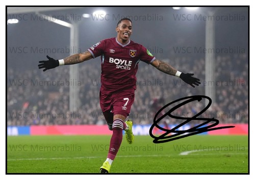 12382. Crysencio Summerville Signed Pictures (A4 Prints) West Ham Leeds United