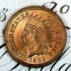 * 1862 * SUPERB+ GEM BU MS INDIAN HEAD PENNY * FROM ORIGINAL COLLECTION