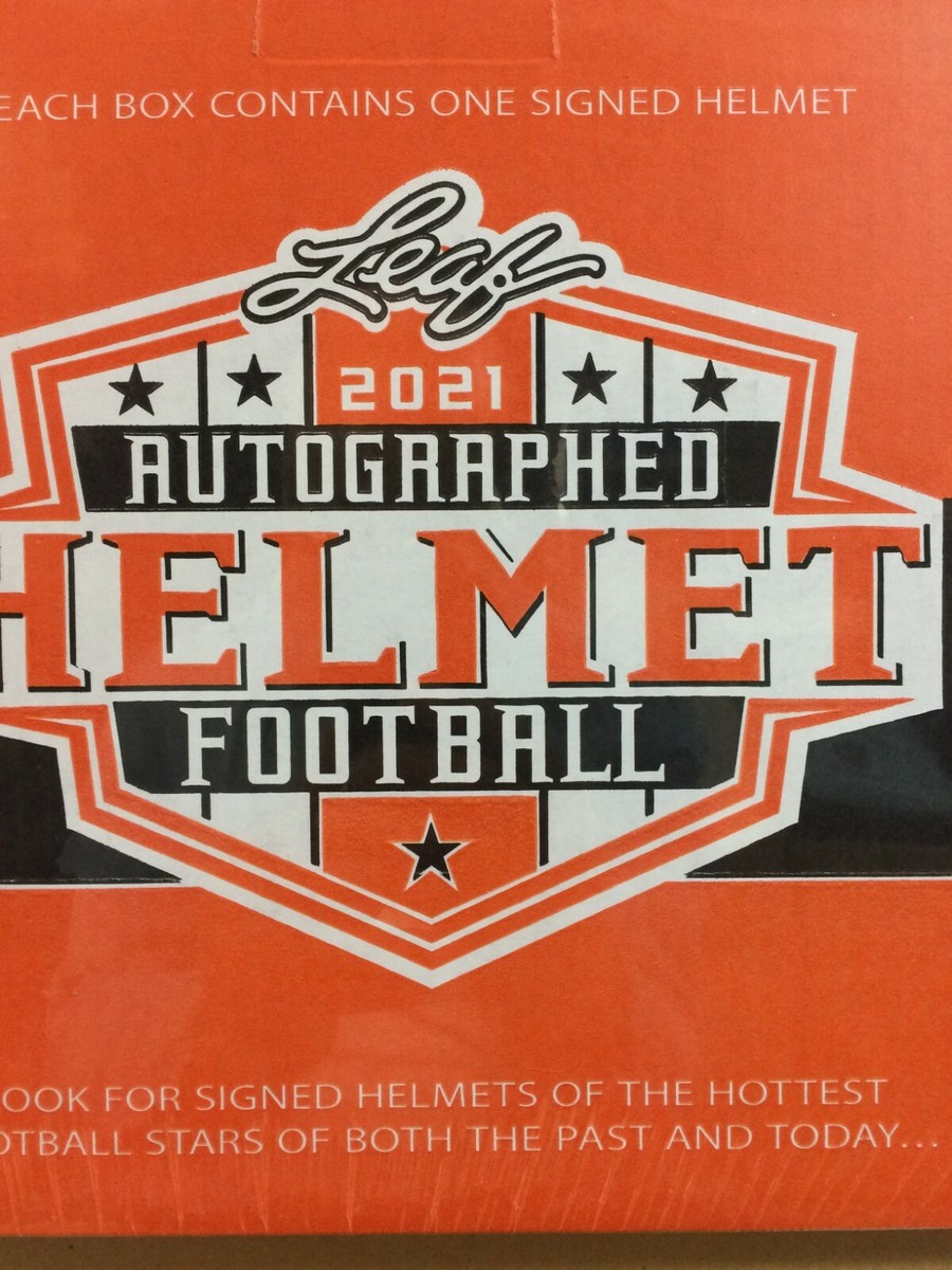 2021 leaf autographed football helmet Full-Size Box (1) Factory Sealed Once again 2021 LEAF AUTOGRAPHED FOOTBALL FULL