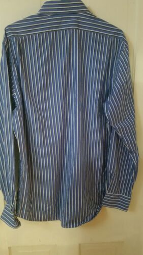 Camisa para hombre Polo Ralph Lauren con botones grande manga larga azul y blanco a rayas - Imagen 2 de 3