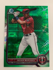 YASSER MERCEDES #BDC-11 - 2022 BOWMAN DRAFT SAPPHIRE - GREEN PARALLEL RC /50