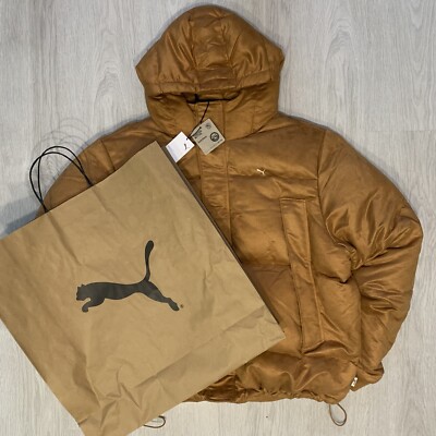 puma mmq faux leather down jacket