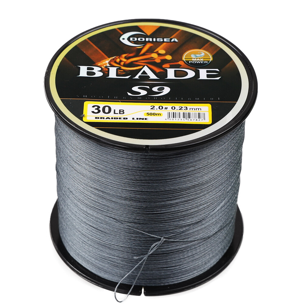 Dorisea Blade 100M-1000M 9 Strands Gray Dynema Pe Round Braid