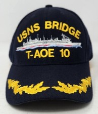 USNS Bridge T-AOE 10 Command Ball Cap Hat Navy Blue The Corps Made In USA