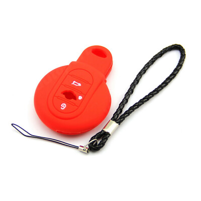 Red Silicone Case Cover For BMW Mini Cooper Remote Smart Key R56 F55 F56 MINERE