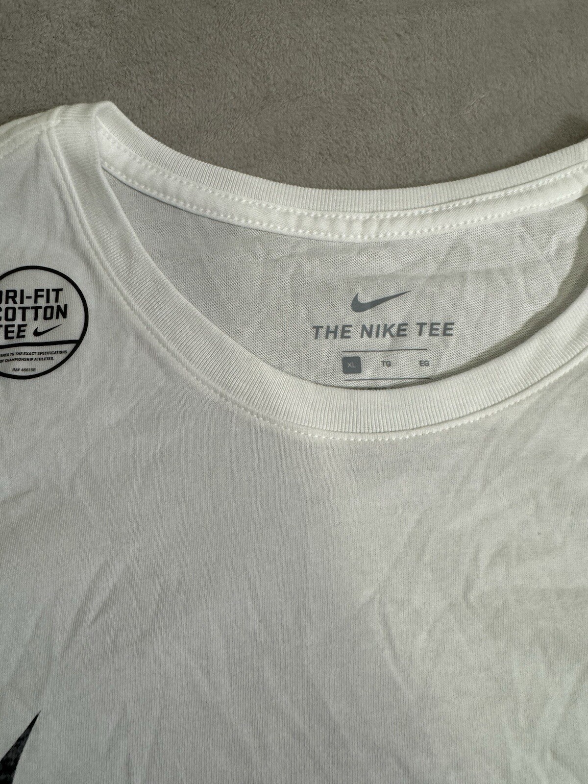 🔥 NWT Nike Dri-FIT Men's Sz XL Swoosh White Short Sleeves T-Shirt