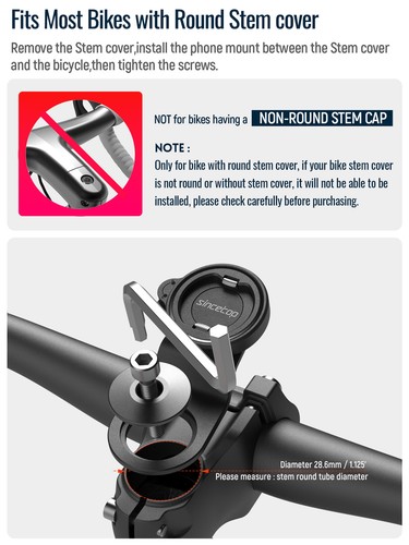 Support de téléphone tige de vélo en aluminium, libération rapide, support de téléphone de route de vélo de montagne - Photo 3 sur 29
