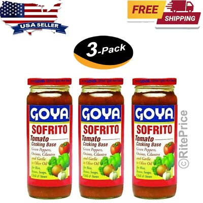 Goya Sofrito Tomato Cooking Base, 12 oz ( 3 PACK ) - New - Free Shipping