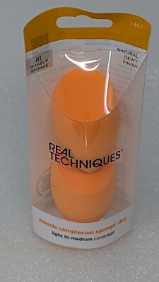 Real Techniques Miracle Complexion Sponge Duo #1 Makeup Sponge 2 Pack 1462
