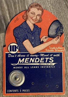 Vintage Mendets.''Mends All Leaks Instantly.'' ''Mend It With Mendets.'' VIEW FLYER 
