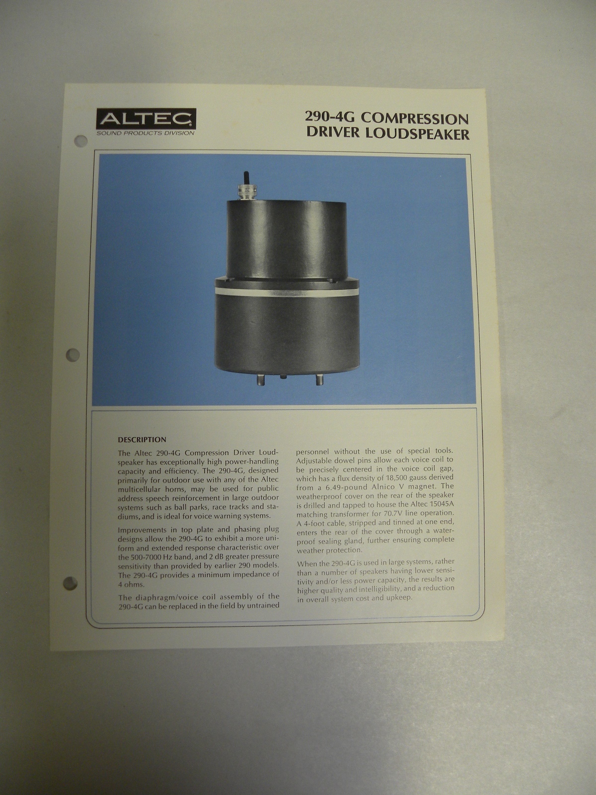 Altec 290-4G vintage audio equipment - eBay listing photo 4