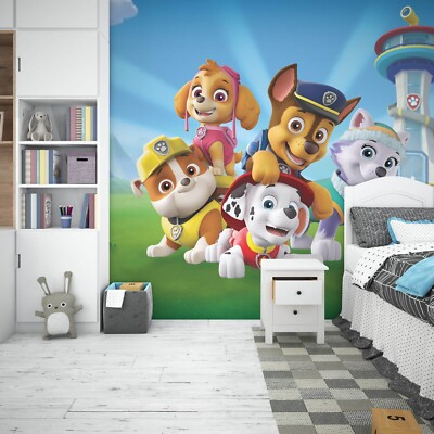 Paw Patrol Wall Mural kids bedroom photo wallpaper 202x180cm HxW children decor