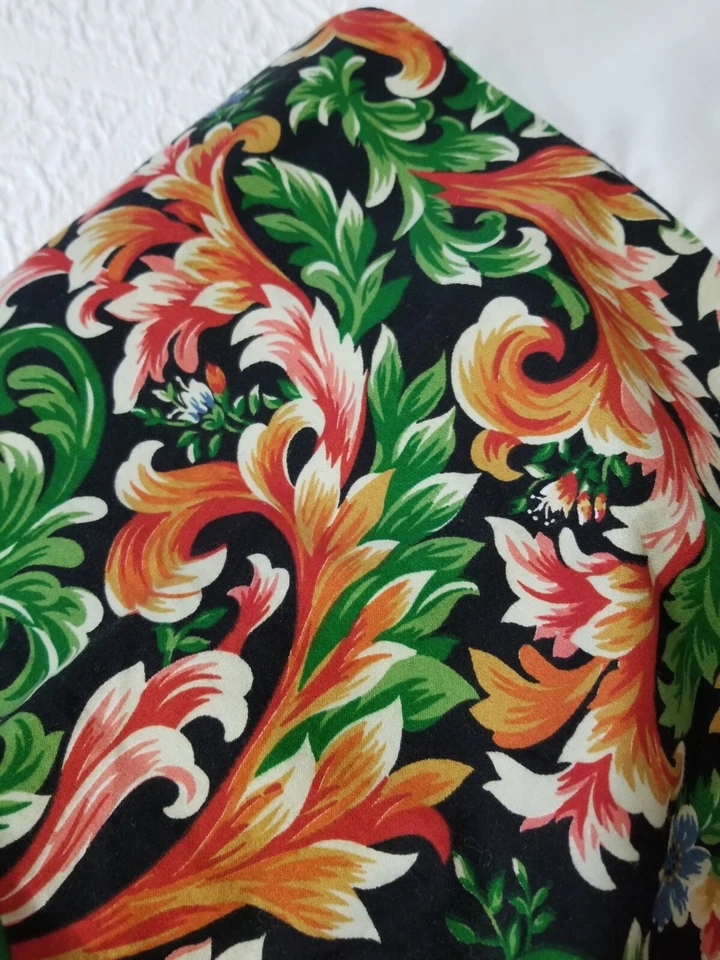 Falda de Cama De Colección Royal Satén Negra Floral 100% Algodón Egipcio Talla King EE. UU. Foto 4 de 4