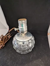 Fostoria American Clear Crystal 3” Rose Bowl LAMP with Metal socket & cord