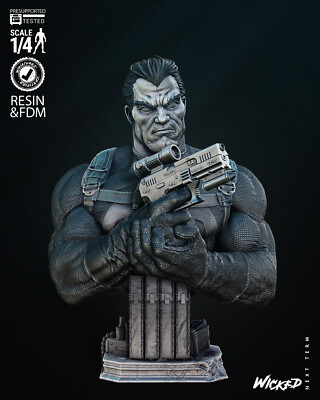 Punisher Resin Sculpture Bust Statue Model Kit size choice! Unpainted/Unassemble