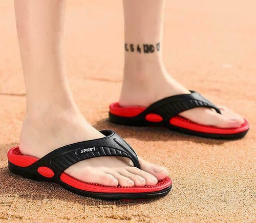 Mens Summer Home Slipper Thong Sandals Beach Massage Flip-Flops Classic  Shoes | eBay