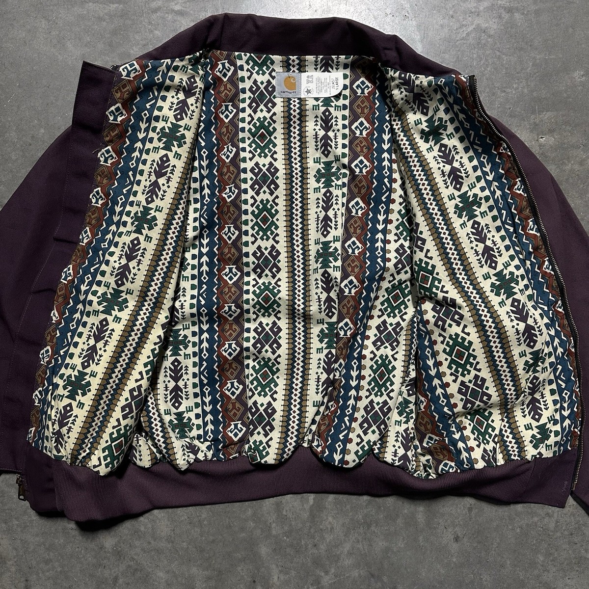 VTG NWT 1994 Carhartt Western Santa Fe Jacket Purple Aztec