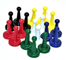 NEW Set of 18 Koplow Standard Board Game Pawns -  25mm Solid Game Pieces