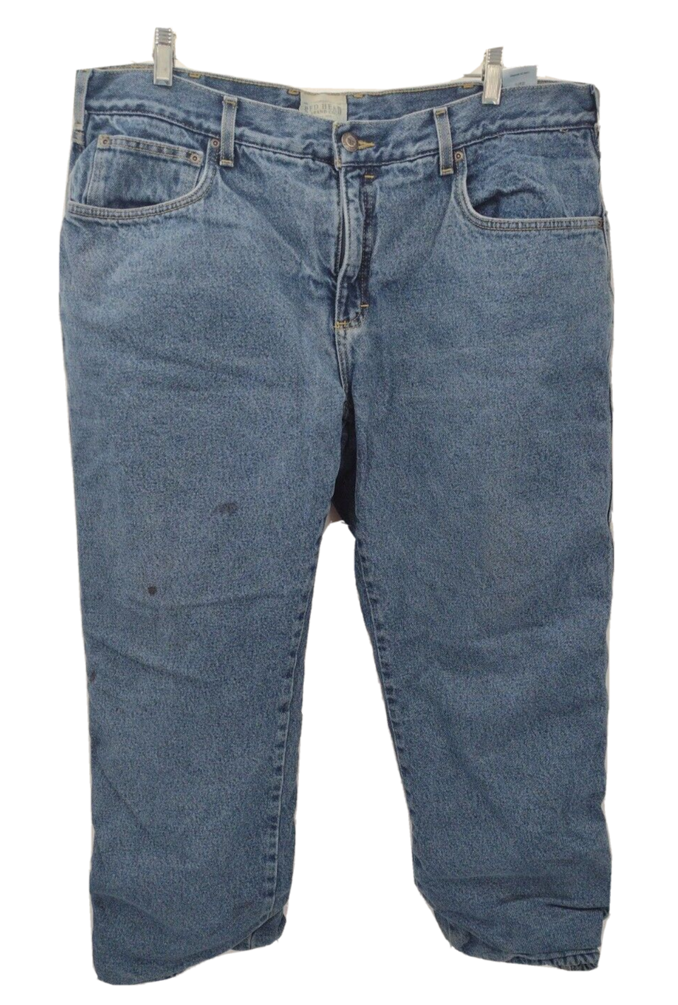 Jeans Mens 40x30 Fleece Lined Denim Workwear Winter Heavy Straight Size Warm-image