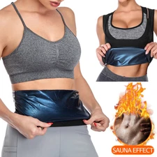 Men Womens Sweat Sauna Waist Trainer Body Shaper Slimming Weight Loss Shapewear