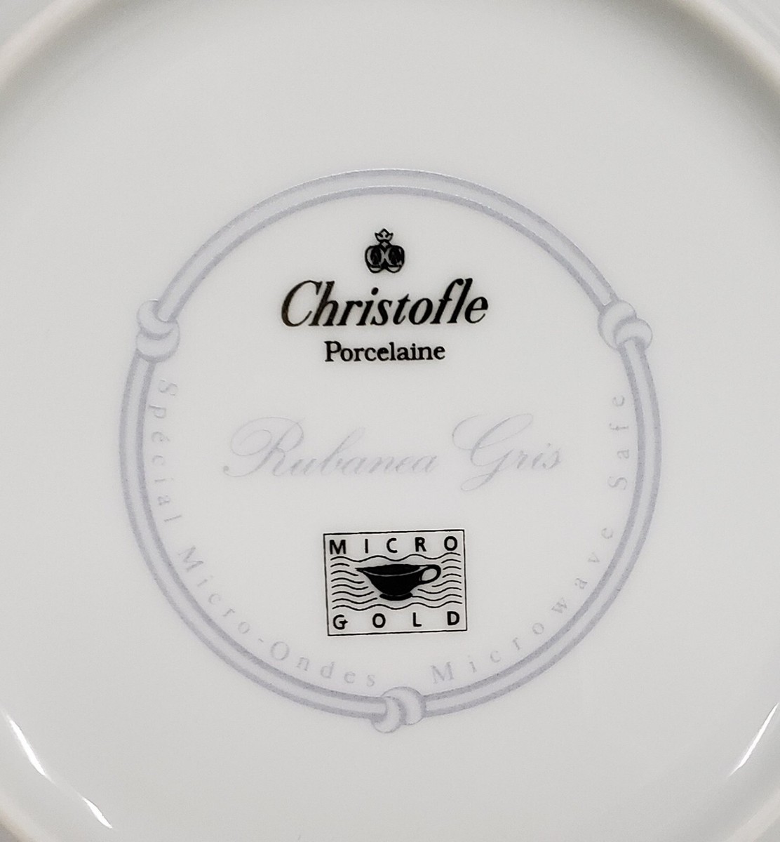 Christofle Paris RUBANEA GREY Bread And Butter Plate Never Used