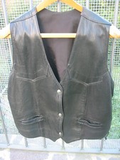 Custom Leather Vest Model Bikers Genuine Leather Black Size XL BARGAIN 